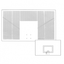 First Team FT267 72 Inch Perforated Aluminum Backboard