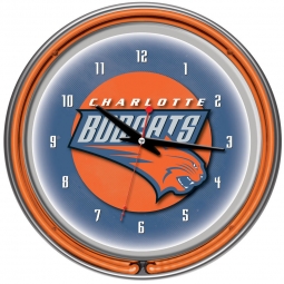 Charlotte Bobcats Neon Clock