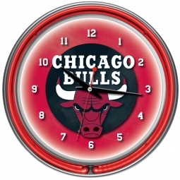 Chicago Bulls Neon Clock