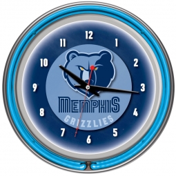Memphis Grizzlies Neon Clock