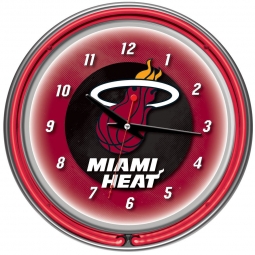 Miami Heat Neon Clock