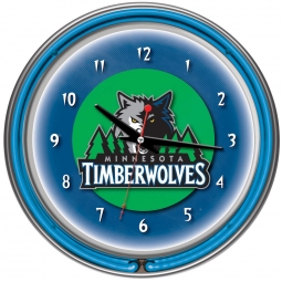 Minnesota Timberwolves Neon Clock