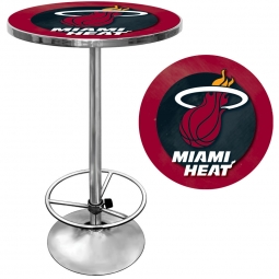 Miami Heat Chrome Pub Table